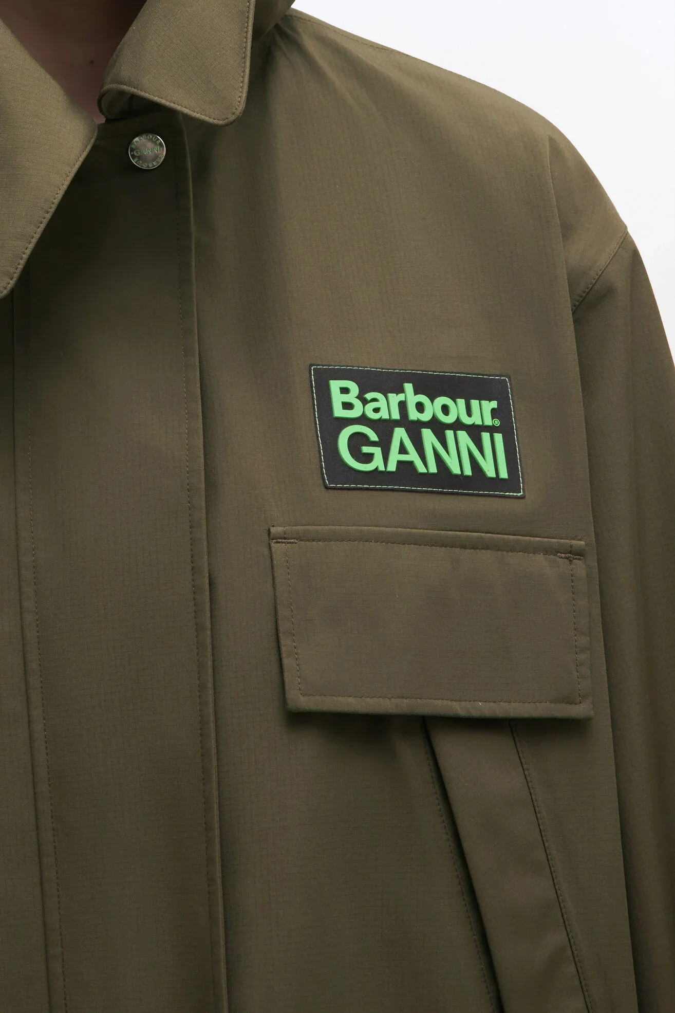 Barbour x GANNI Waterproof Parka Jacket - Image 3