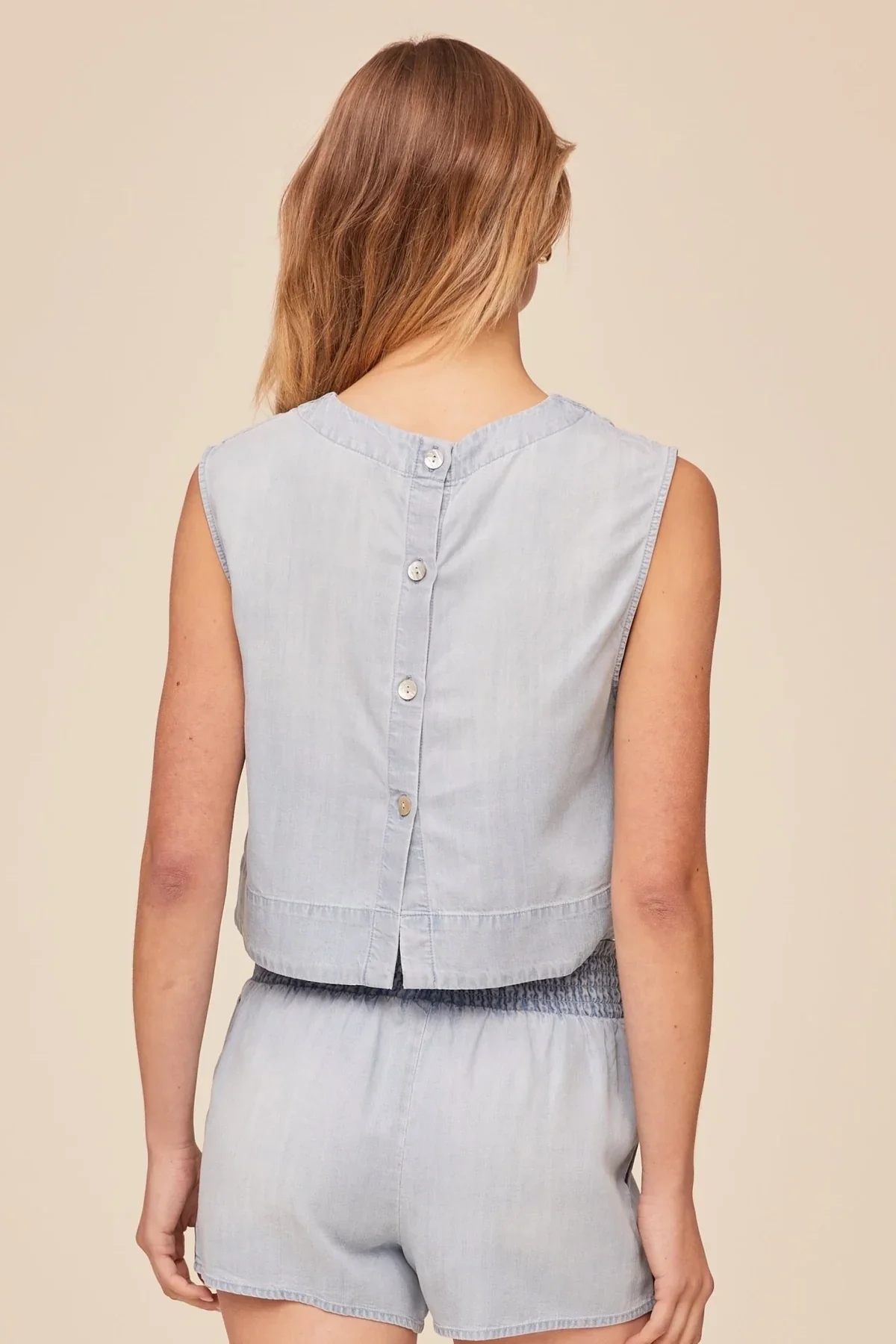 Boxy Button Back Top - Image 3