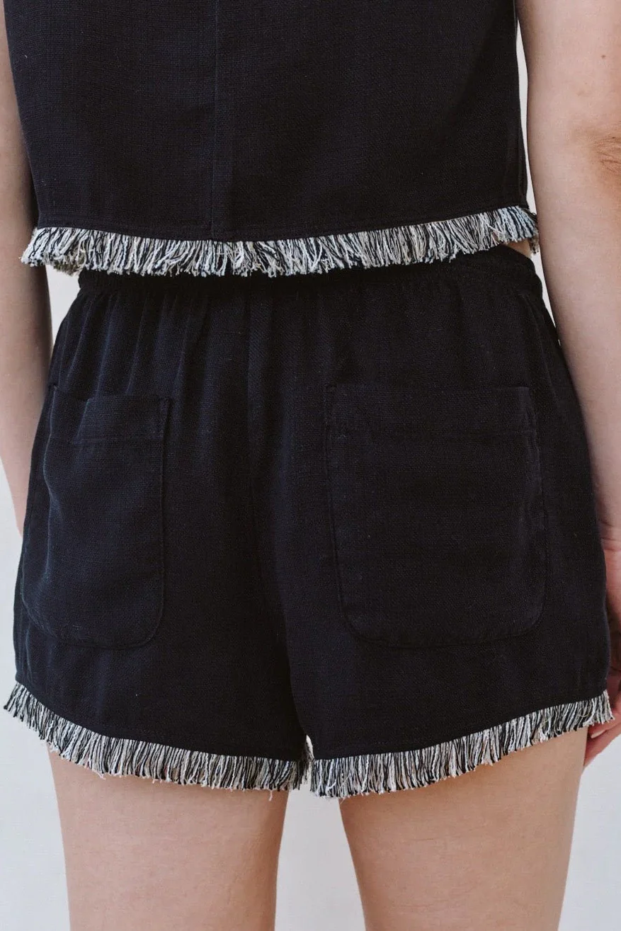 Elastic Waist Fringe Short - Image 3