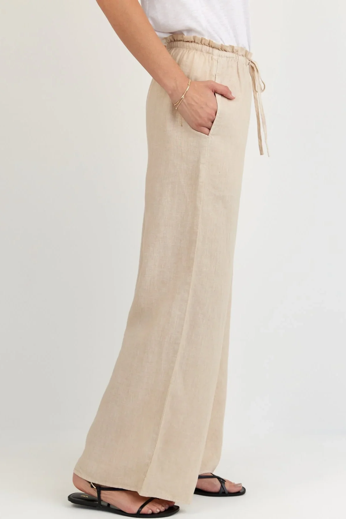 Ruffle Waist Wide Leg Pant - Image 3