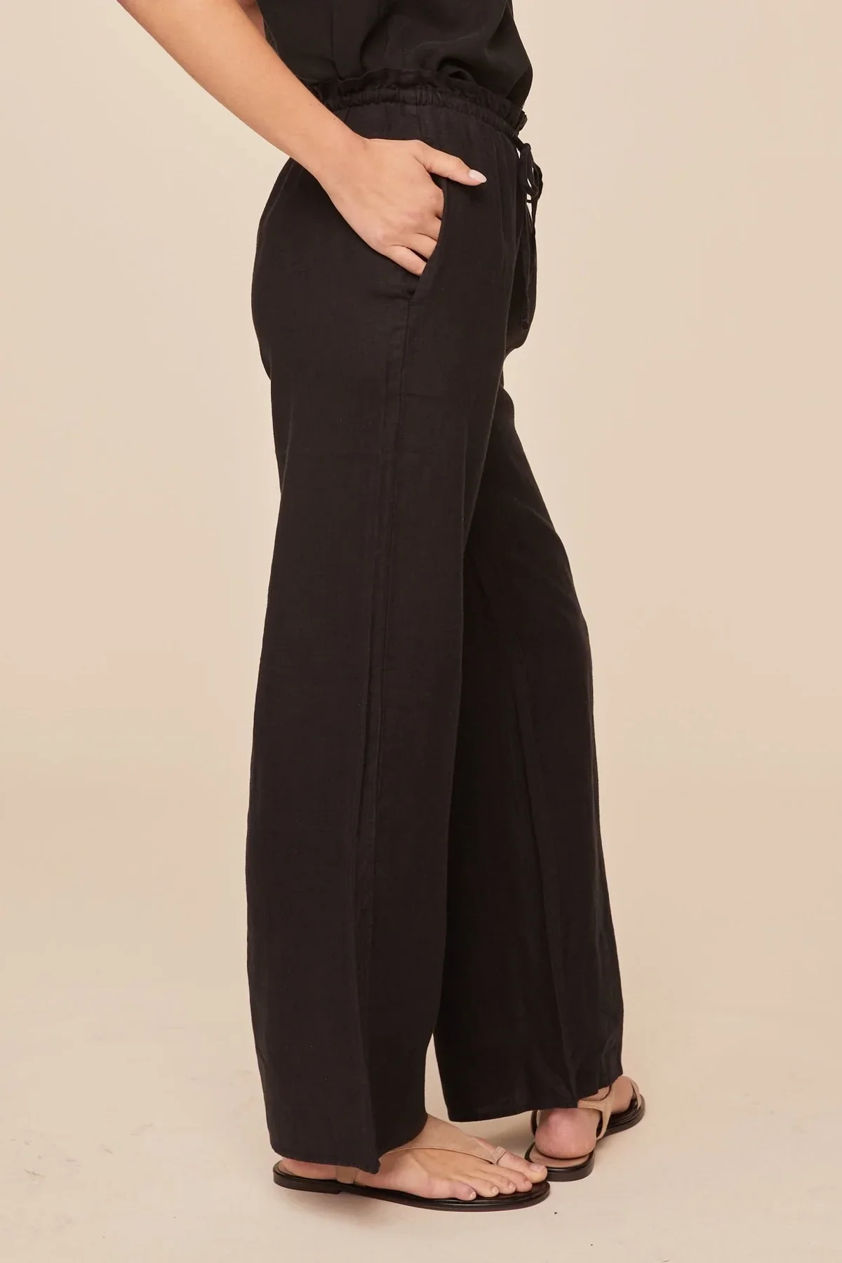 Ruffle Waist Wide Leg Pant - Image 3