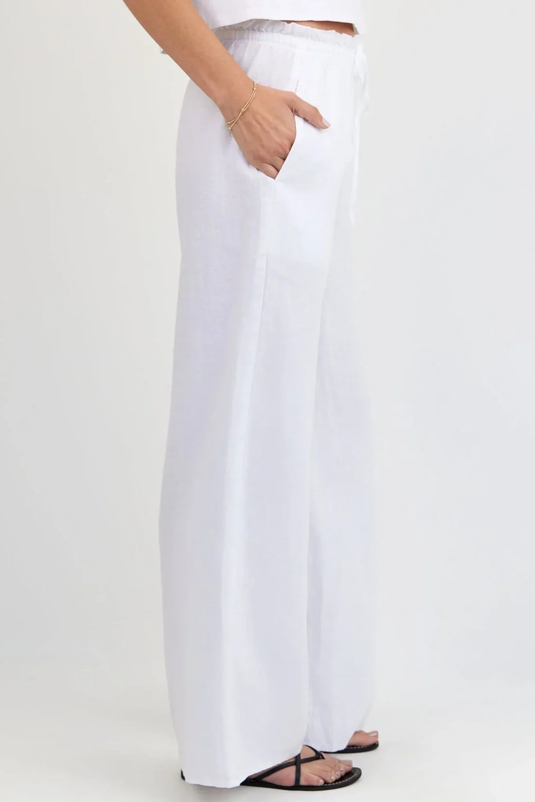 Ruffle Waist Wide Leg Pant - Image 3