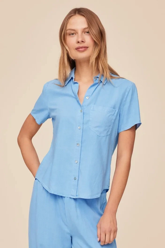 Short Sleeve Pocket Button Down Shirt