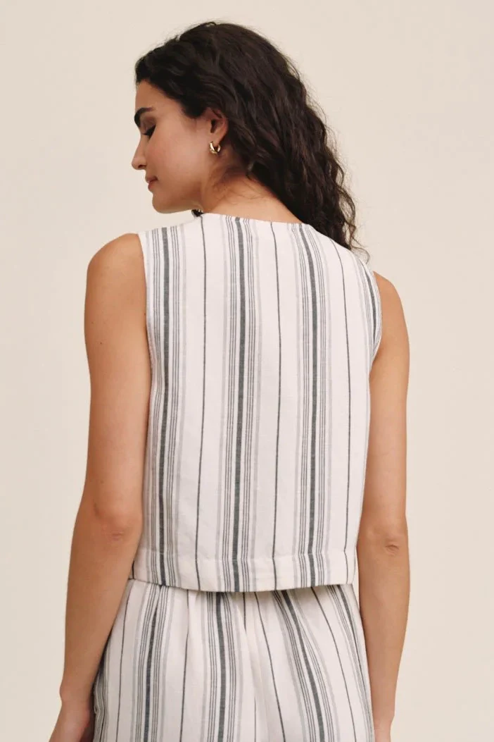 Sleeveless Button Front Top - Image 3