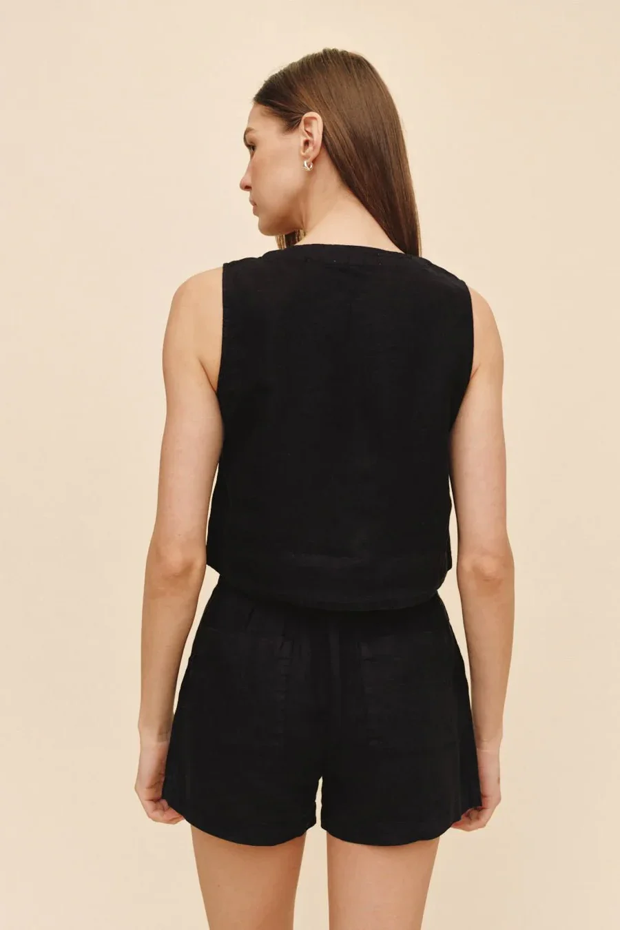 Sleeveless Half Placket Top - Image 4