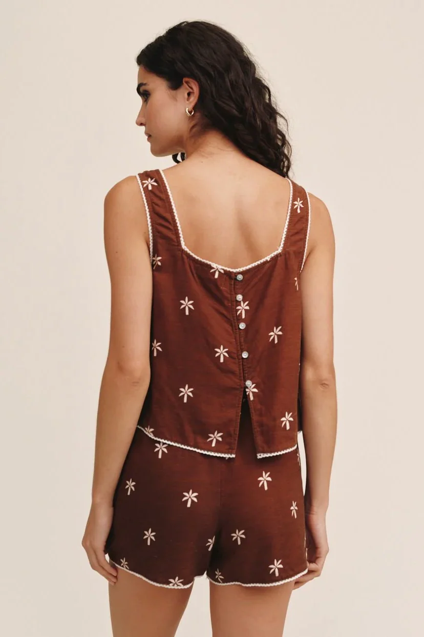 Square Neck Trimmed Tank - Image 3