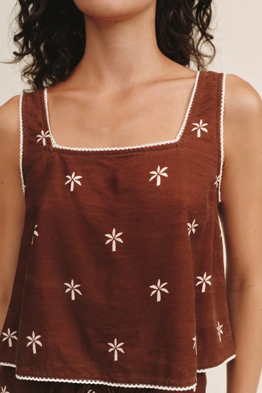 Square Neck Trimmed Tank - Image 4