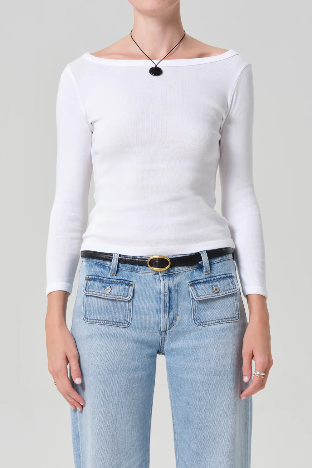 Boat Neck Slim Tee