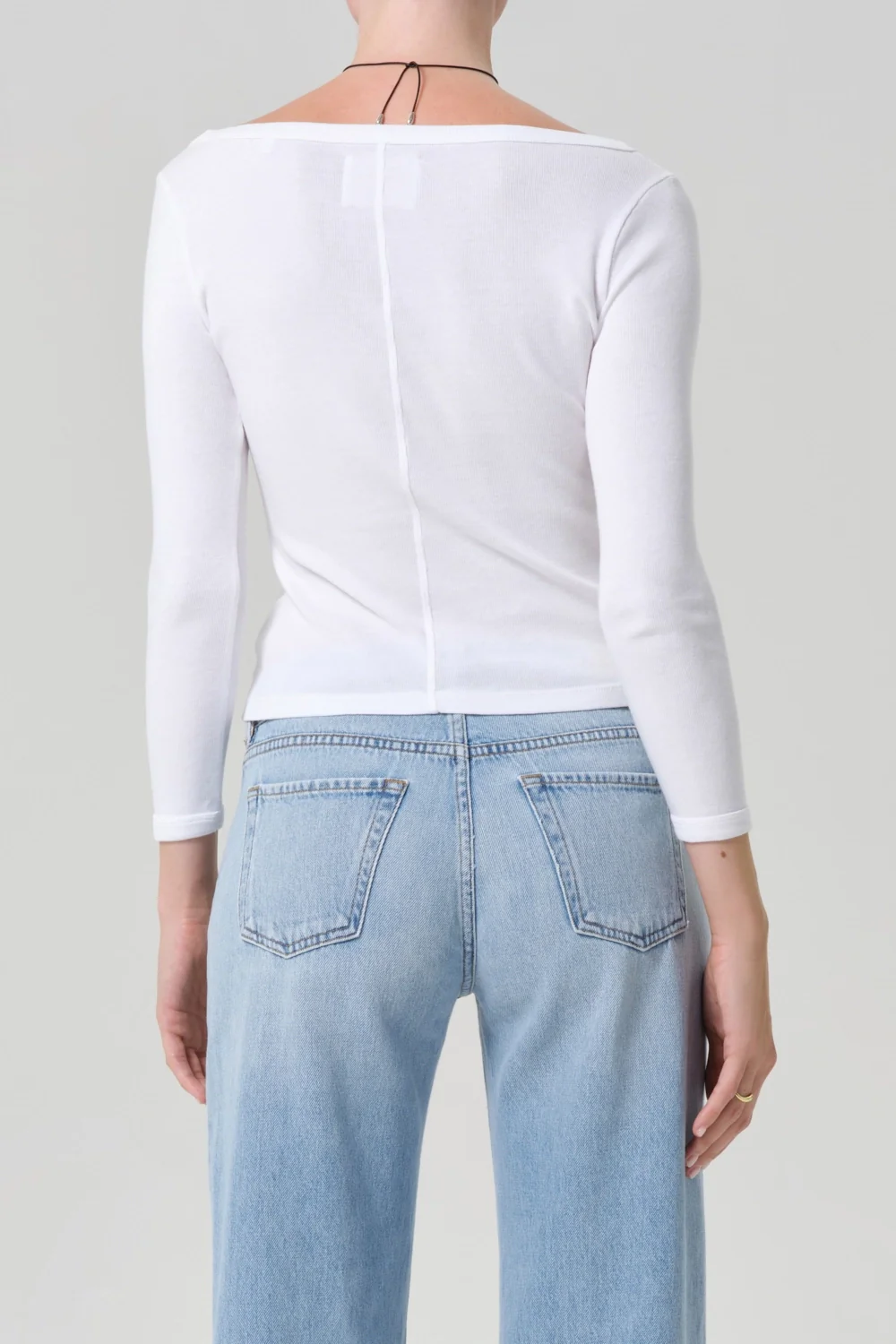 Boat Neck Slim Tee - Image 3