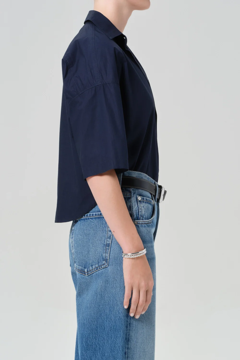 Frances Cropped Cape Button Up - Image 2