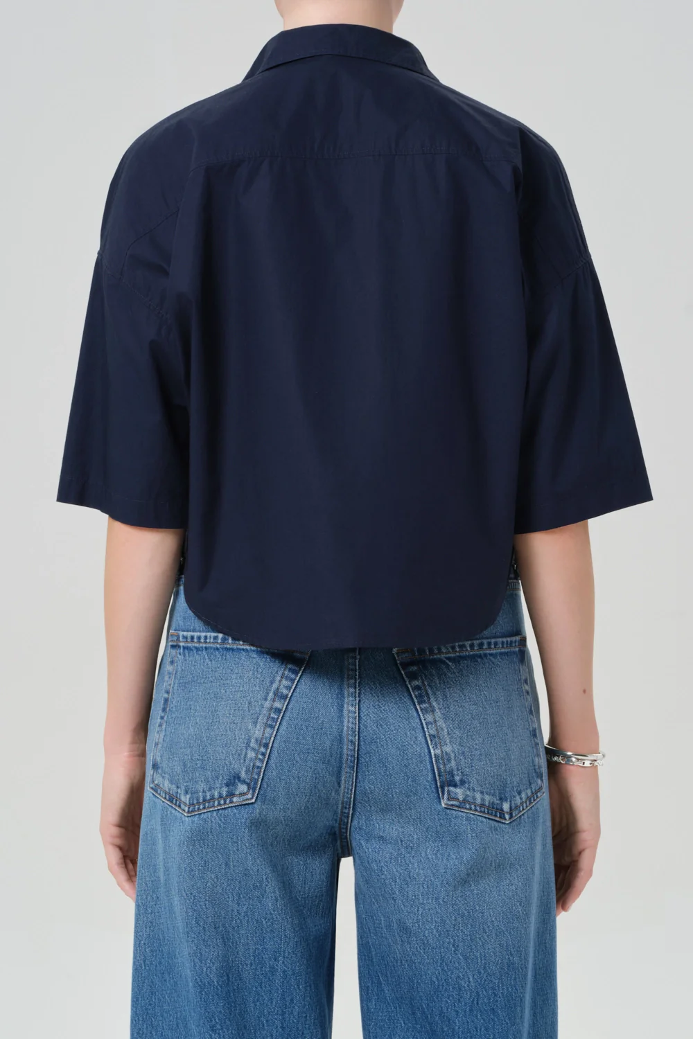 Frances Cropped Cape Button Up - Image 3