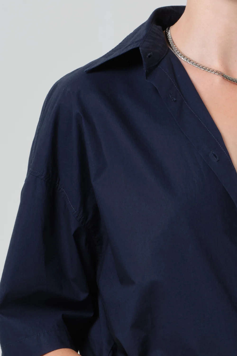 Frances Cropped Cape Button Up - Image 4