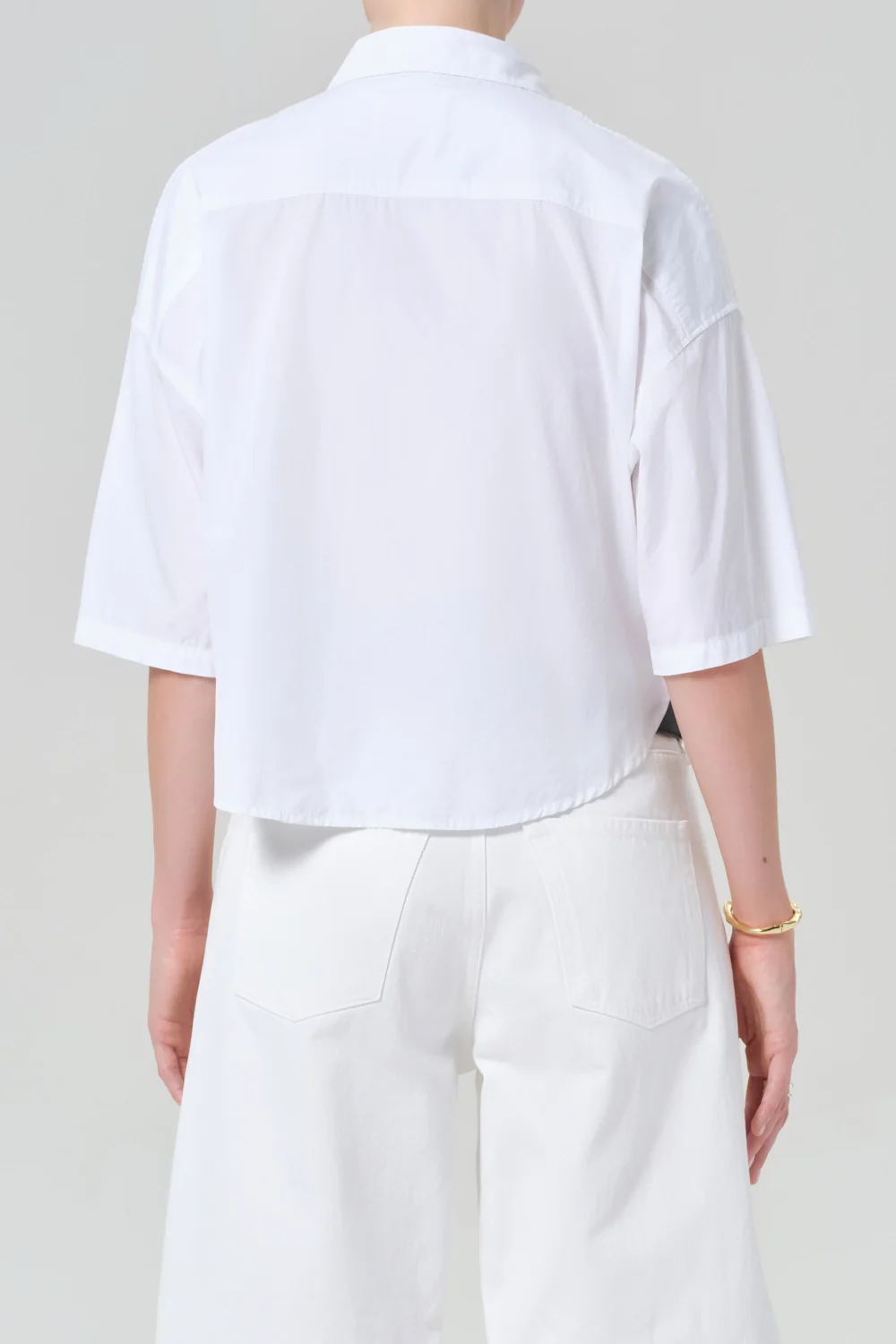 Frances Cropped Cape Button Up - Image 3