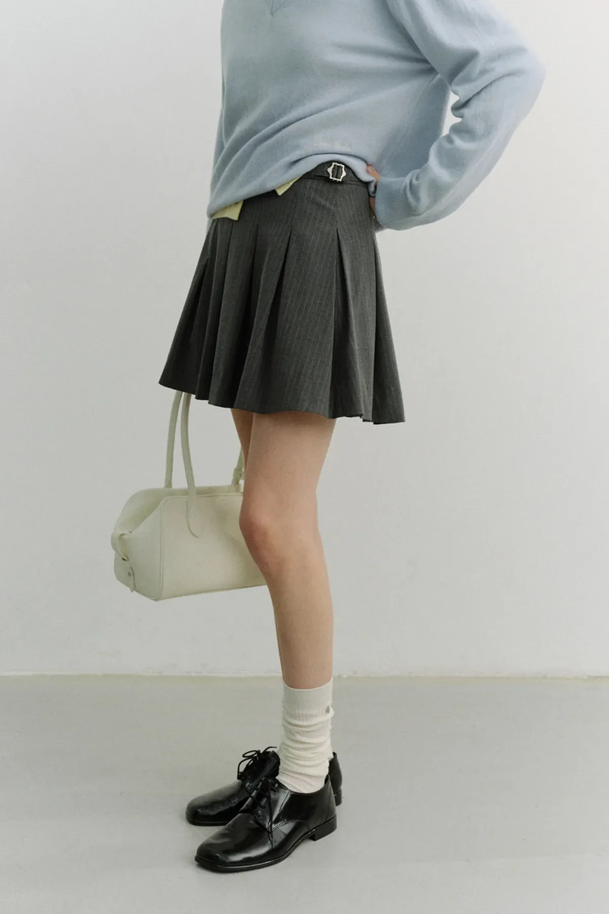 Pleats Mini Skirt - Image 3