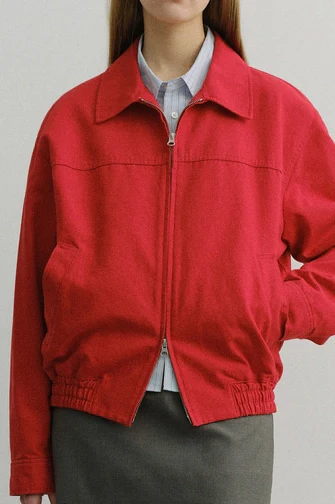Unisex Collared Blouson Jacket - Image 3
