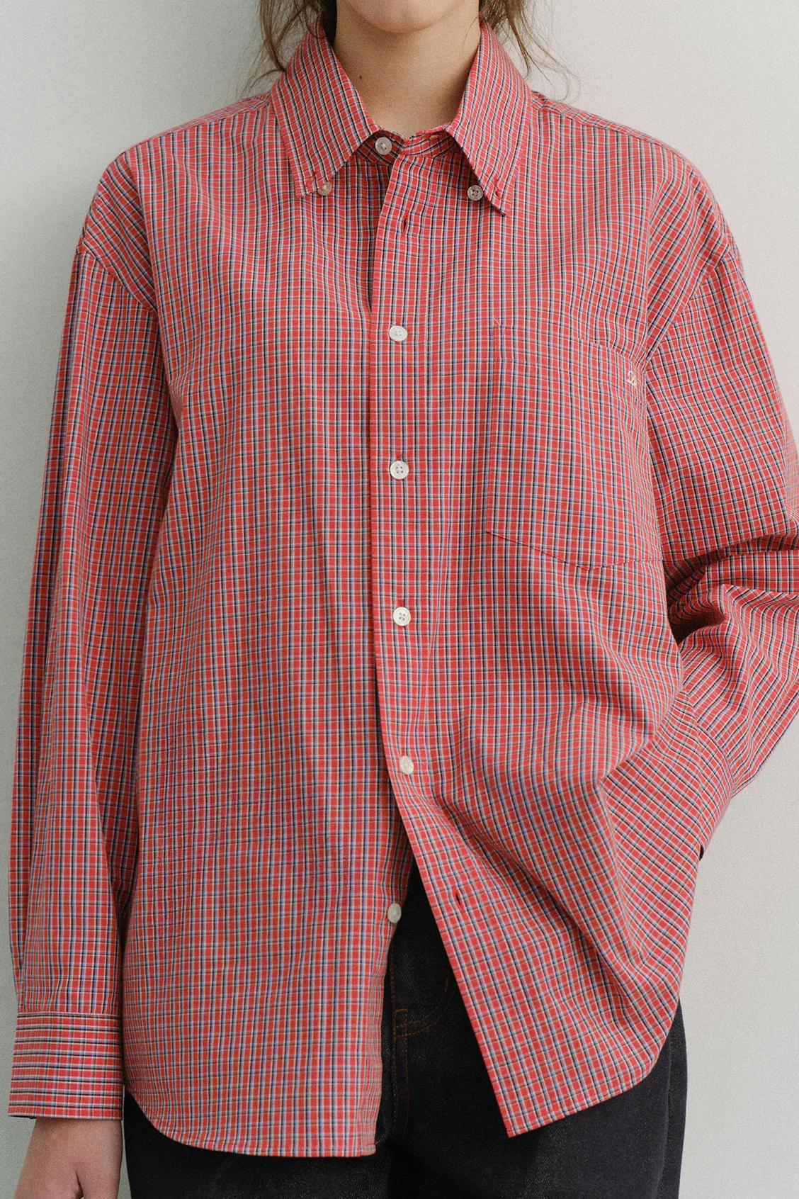 Unisex Oversized Checked Shirt - Image 3
