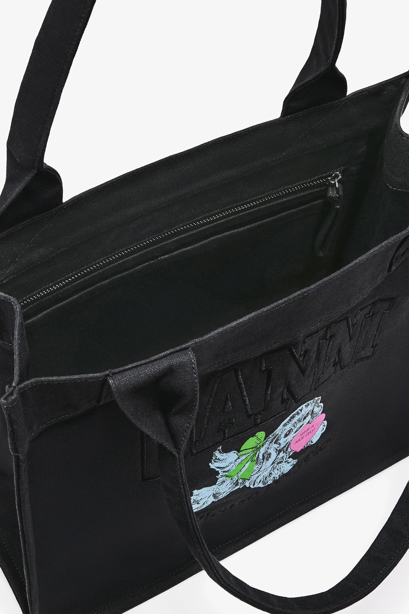 Black Puppy Large Tote - Image 3