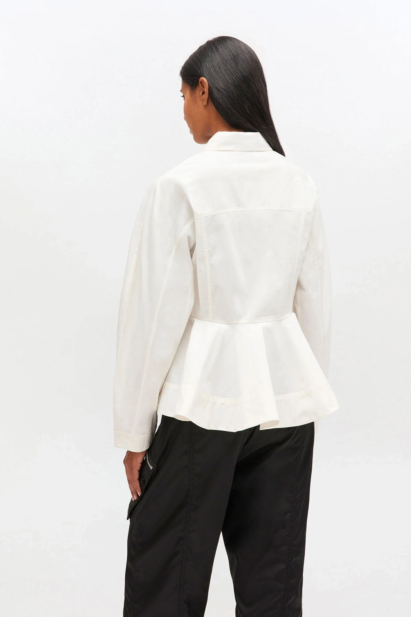 Ivory Peplum Shirt - Image 2