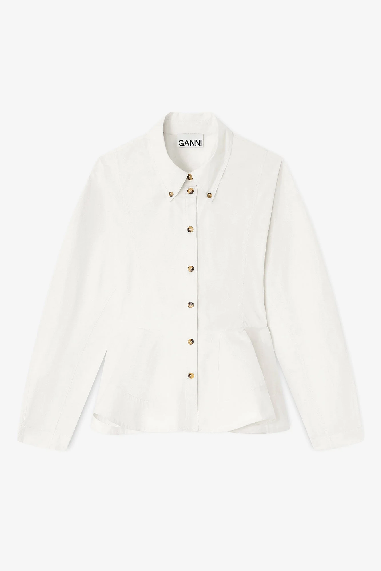 Ivory Peplum Shirt - Image 4