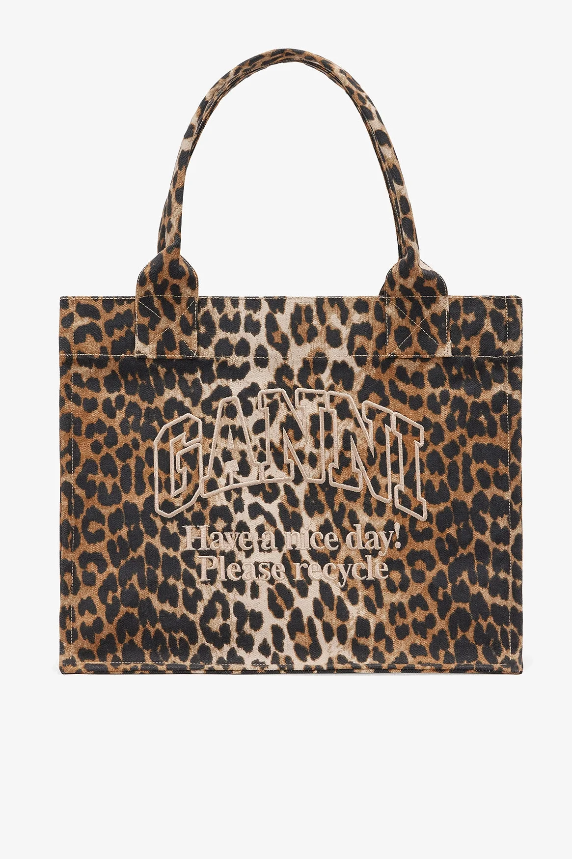 Leopard Large Canvas Tote Bag