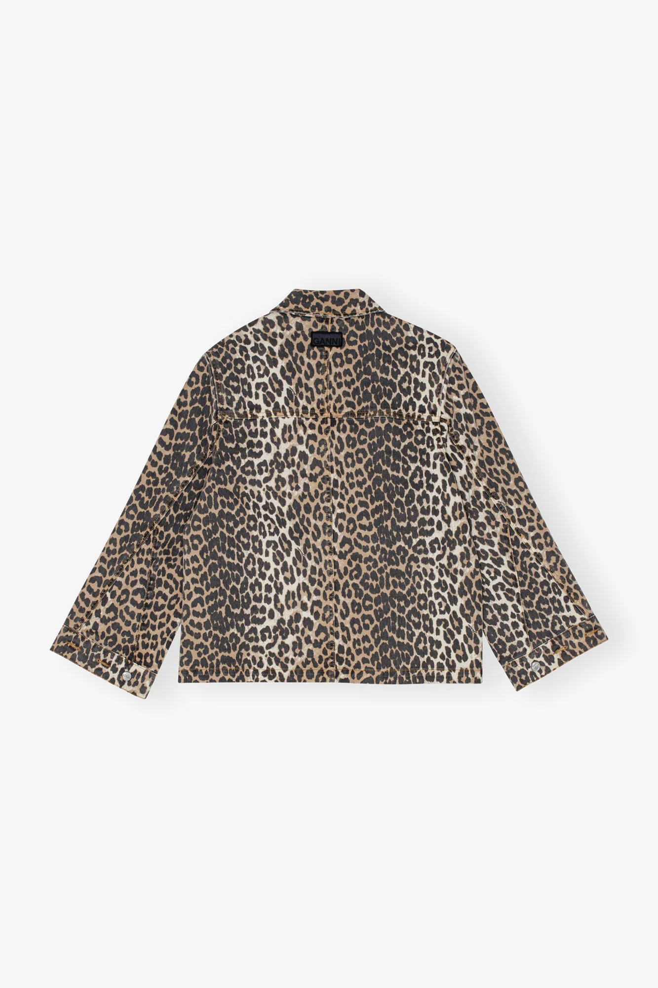 Leopard Printed Denim Jacket - Image 6