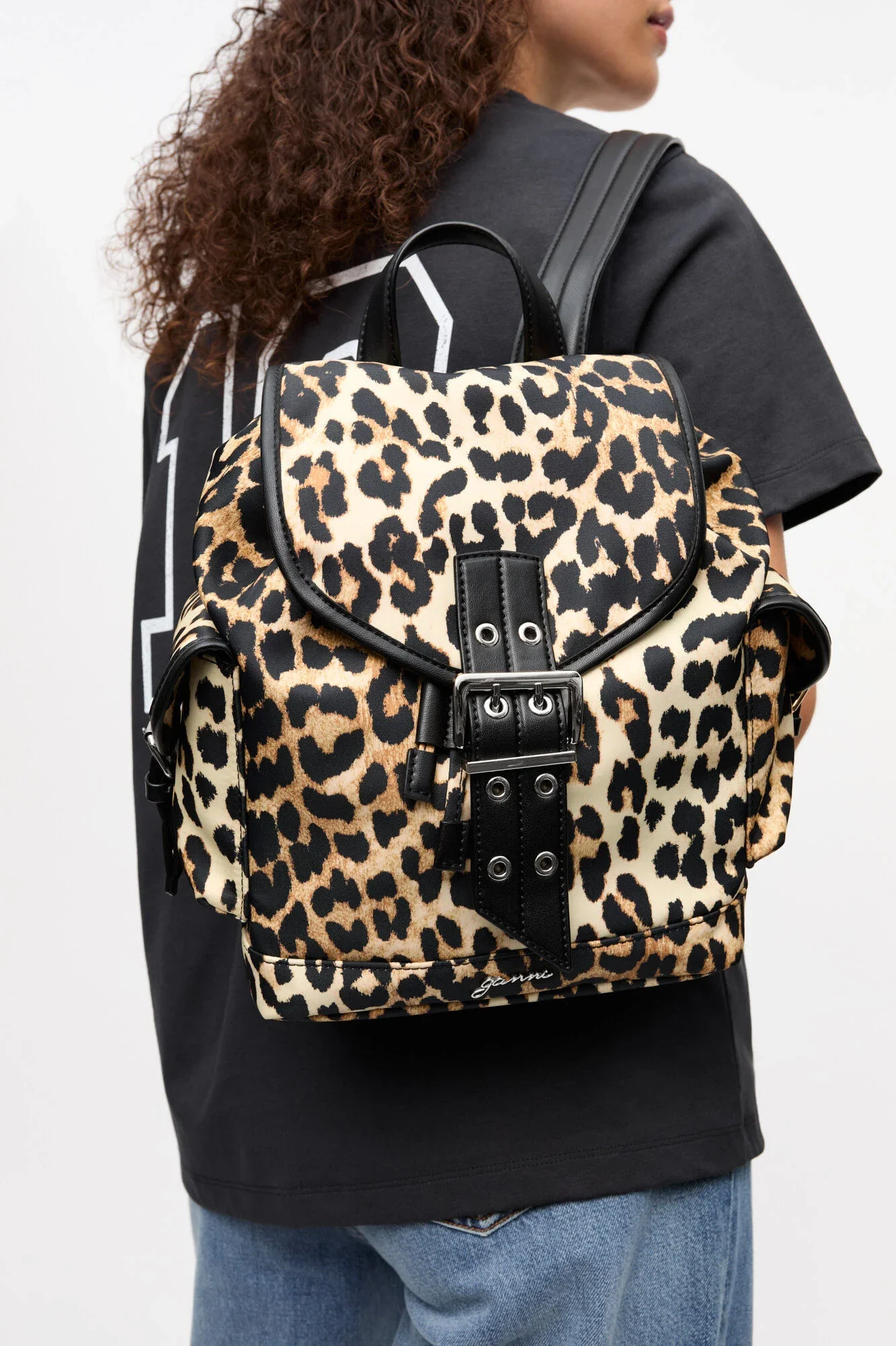 Leopard Small Nylon Bucky Backpack - Image 3