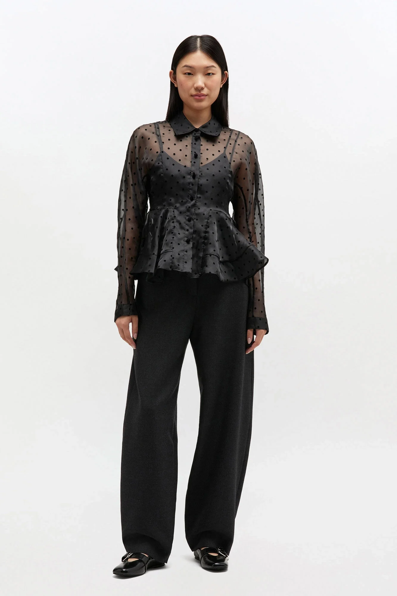 Organza Peplum Shirt - Image 3