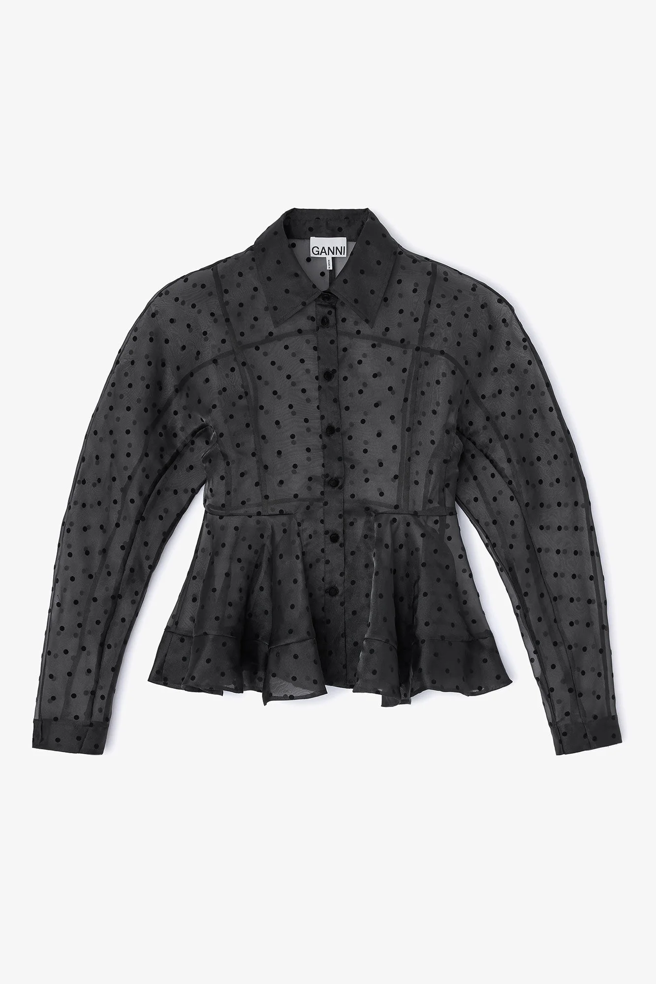 Organza Peplum Shirt - Image 4
