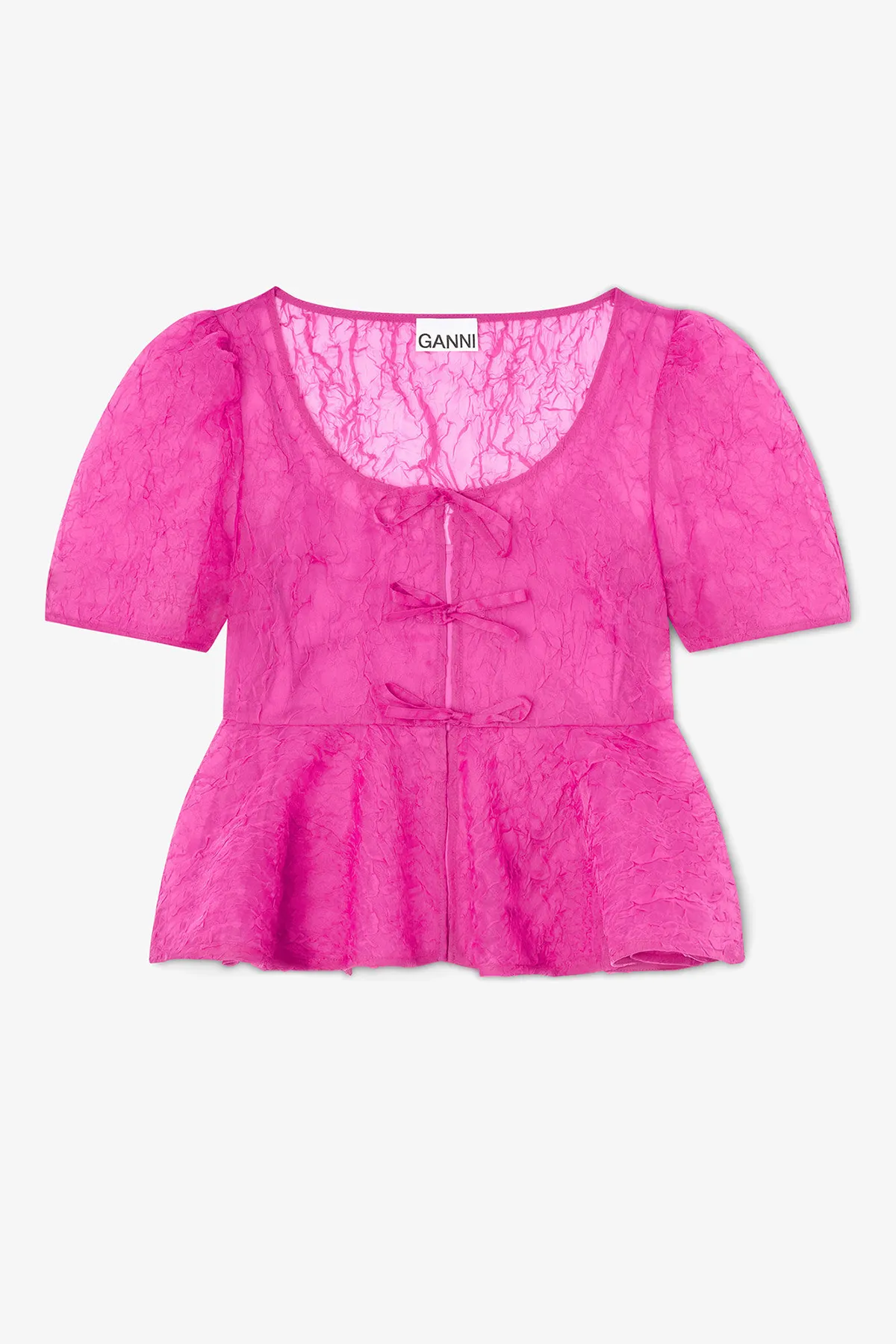 Peplum Blouse in Shibori Organza - Image 4