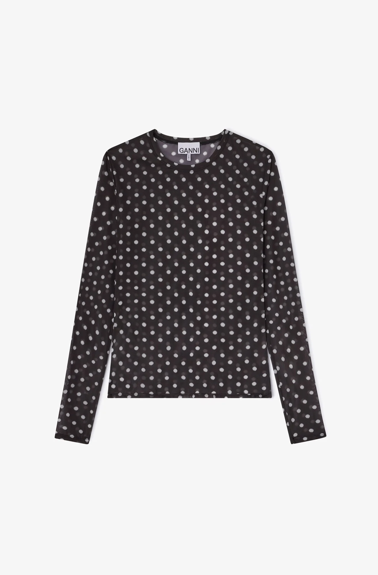 Printed Sheer Longsleeve Top