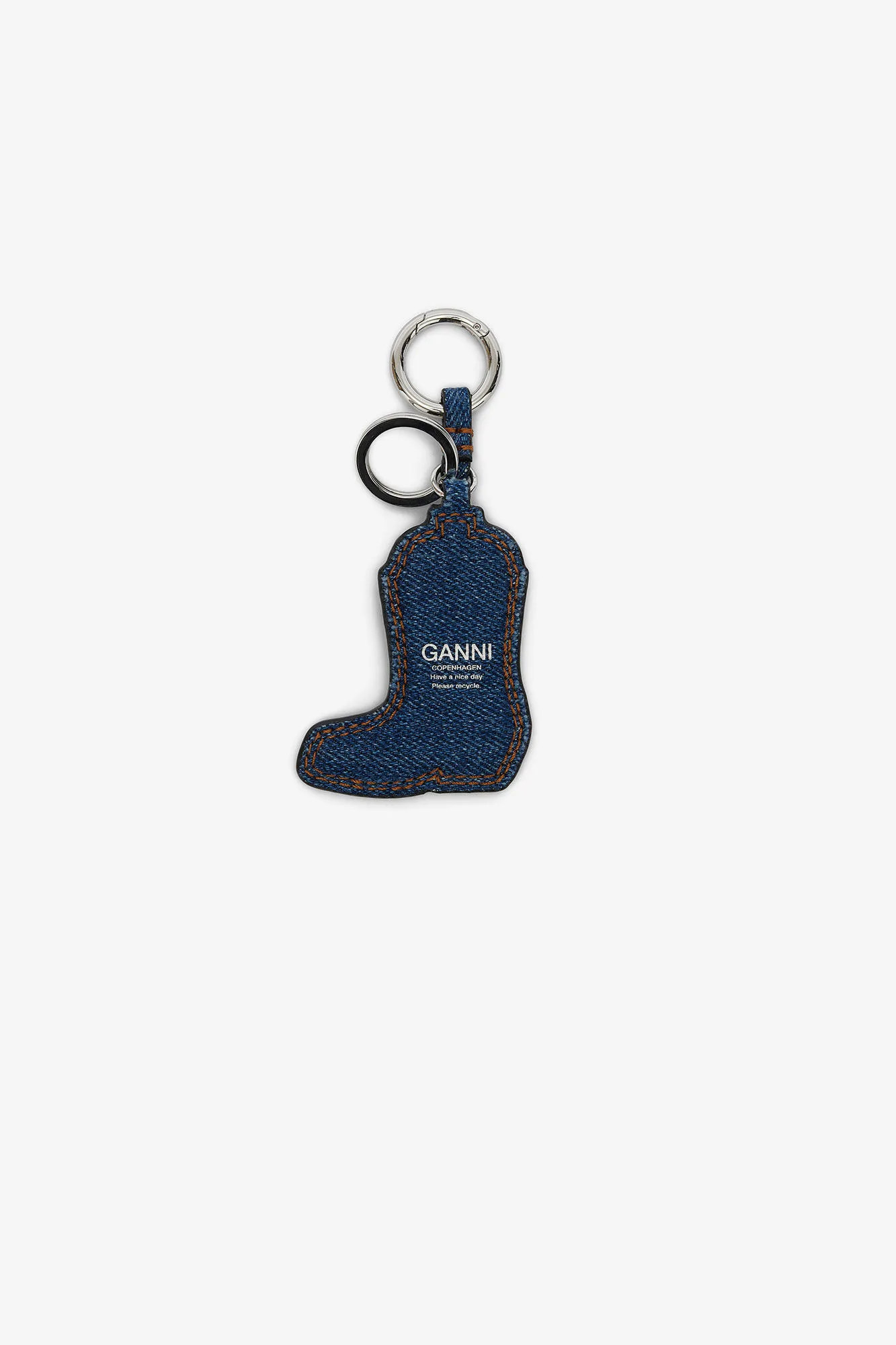 Western Boot Keyring in Denim - Image 2