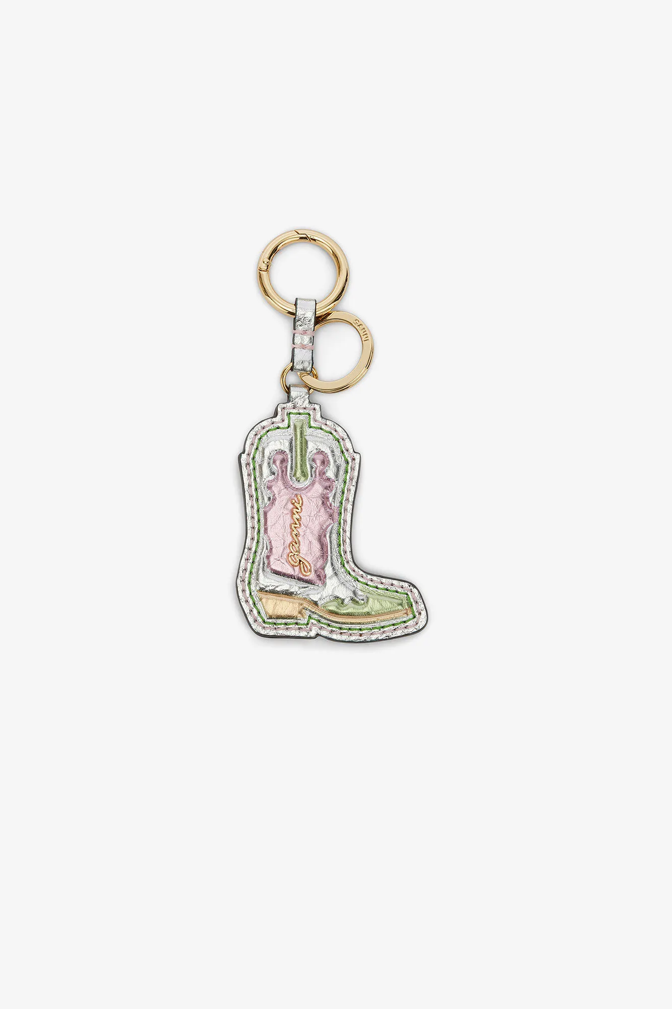 Western Boot Keyring in Metallic