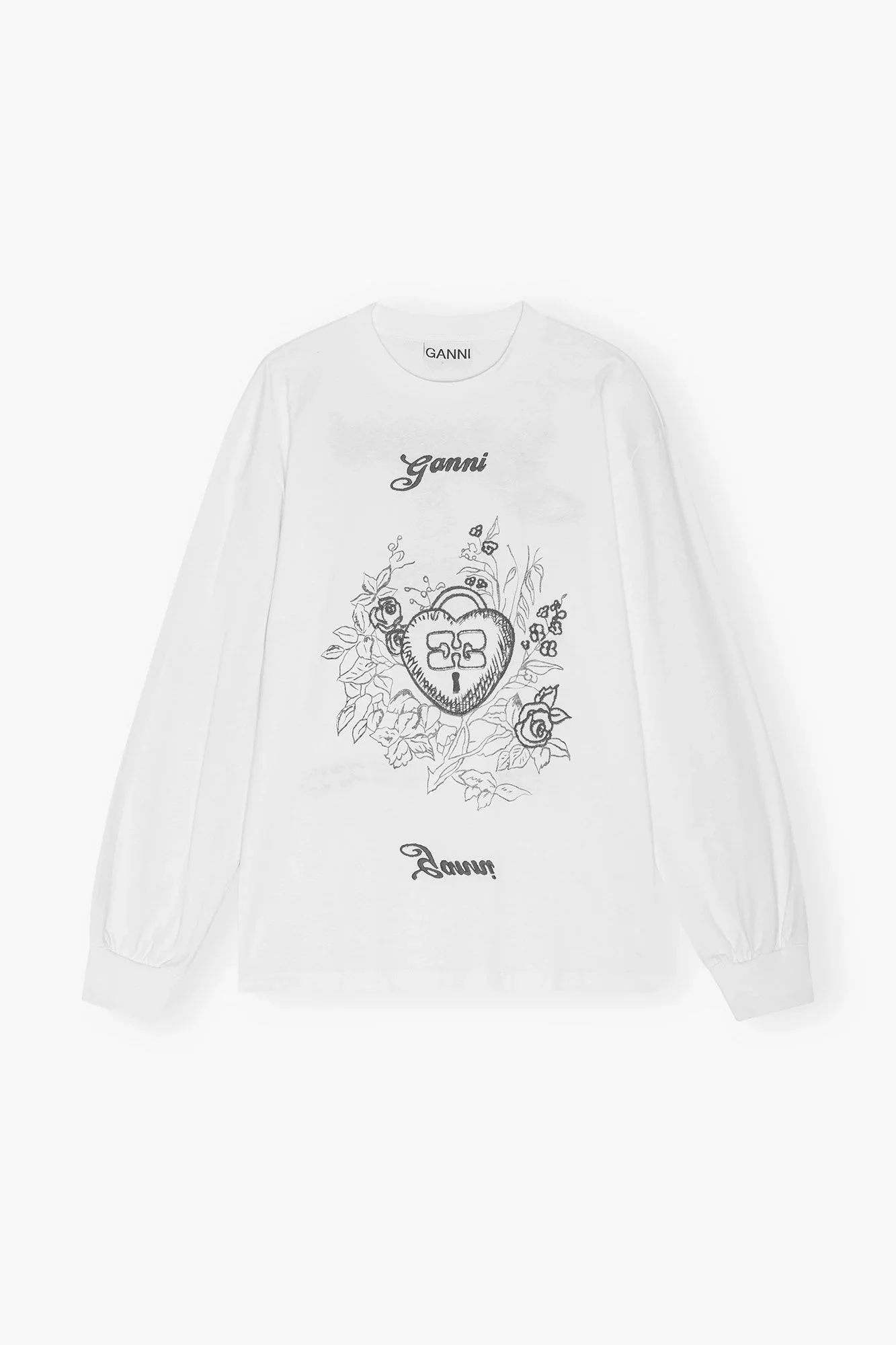 White Re-cut Heavy Long Sleeve T-shirt - Image 4