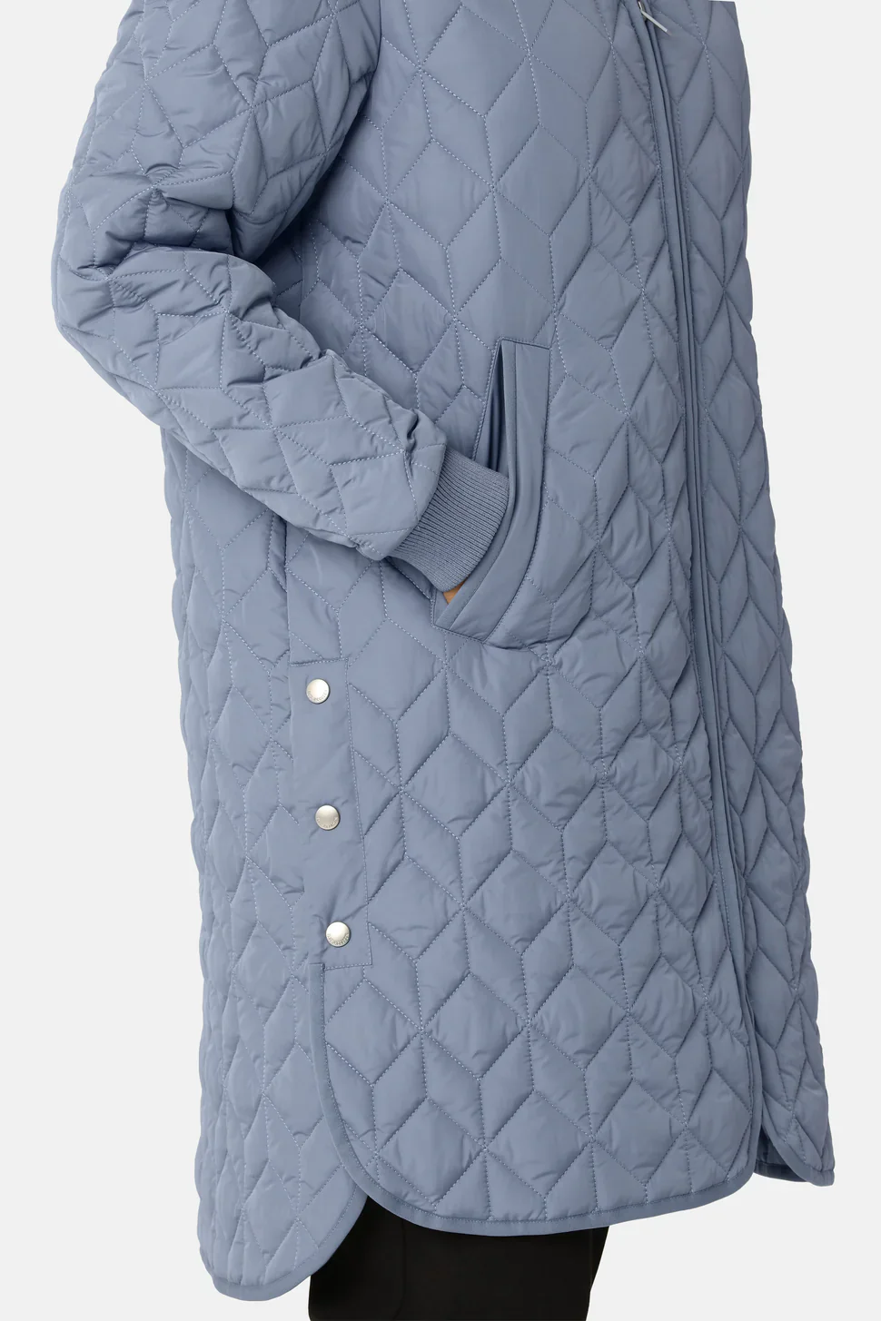 Long Padded Quilt Jacket - Image 3