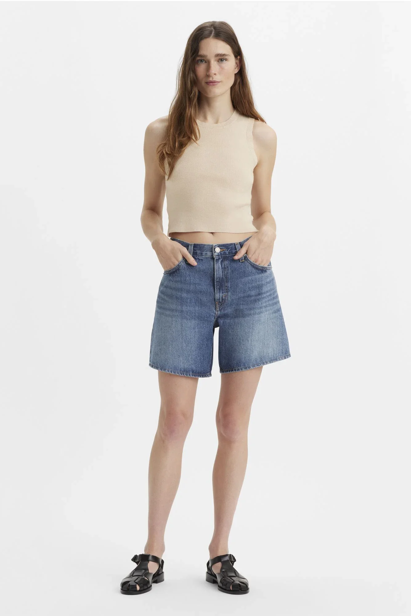 High Rise Baggy Shorts