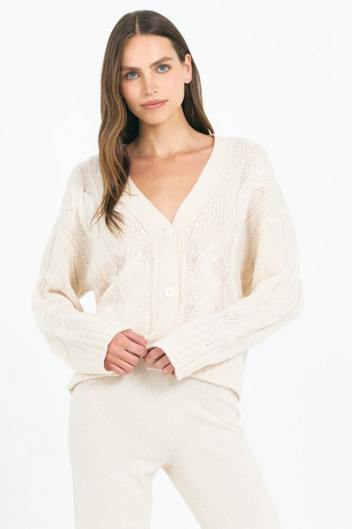 Aster Cable Cashmere Cardigan