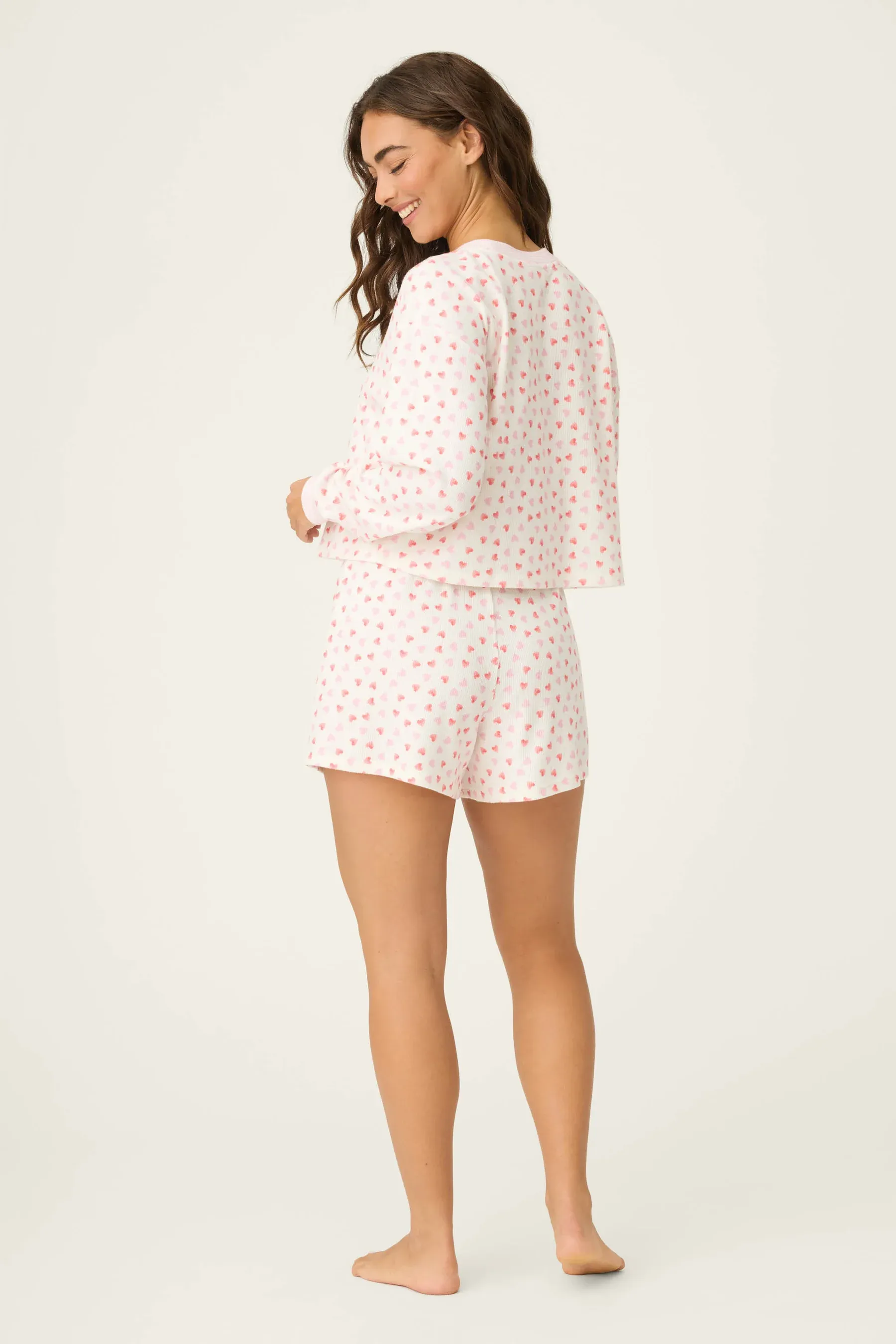 Boyfriend Boxer Heart to Heart PJ Short Set - Image 2