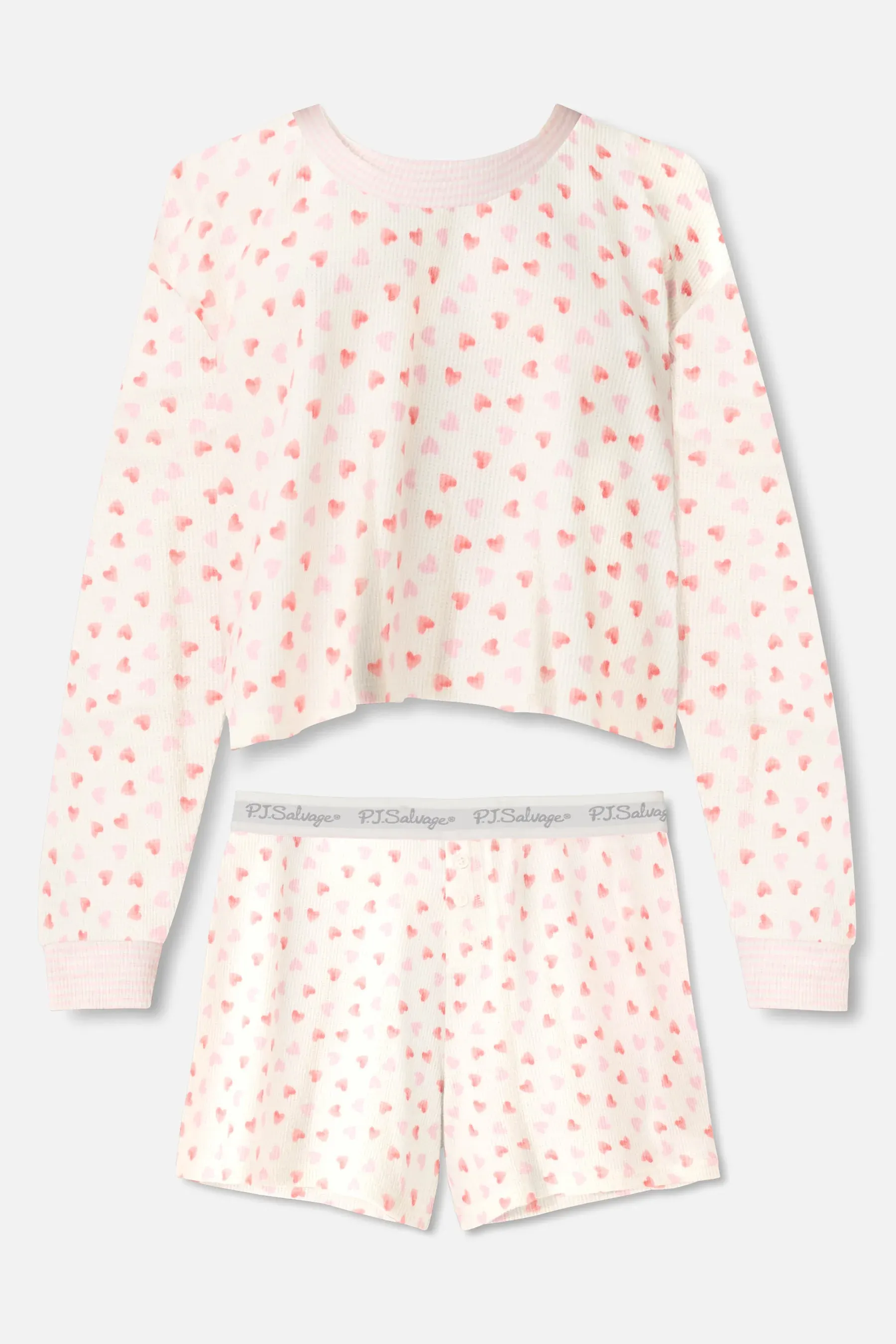 Boyfriend Boxer Heart to Heart PJ Short Set - Image 4