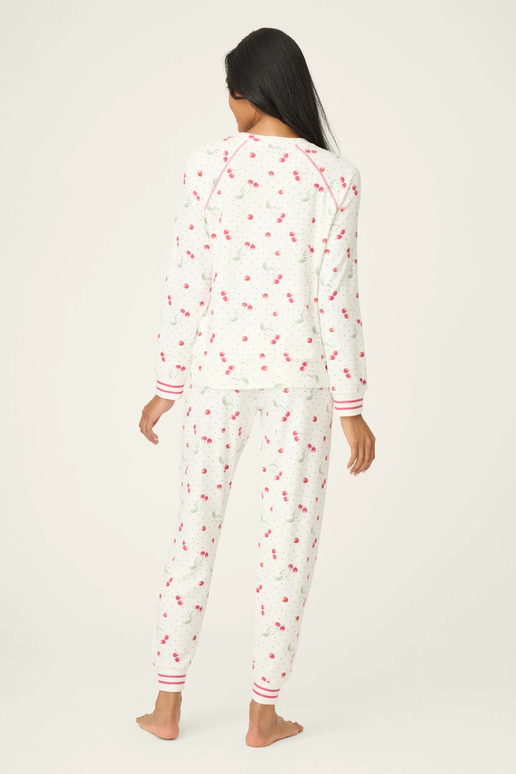 Cherry Print Peachy PJ Set - Image 2