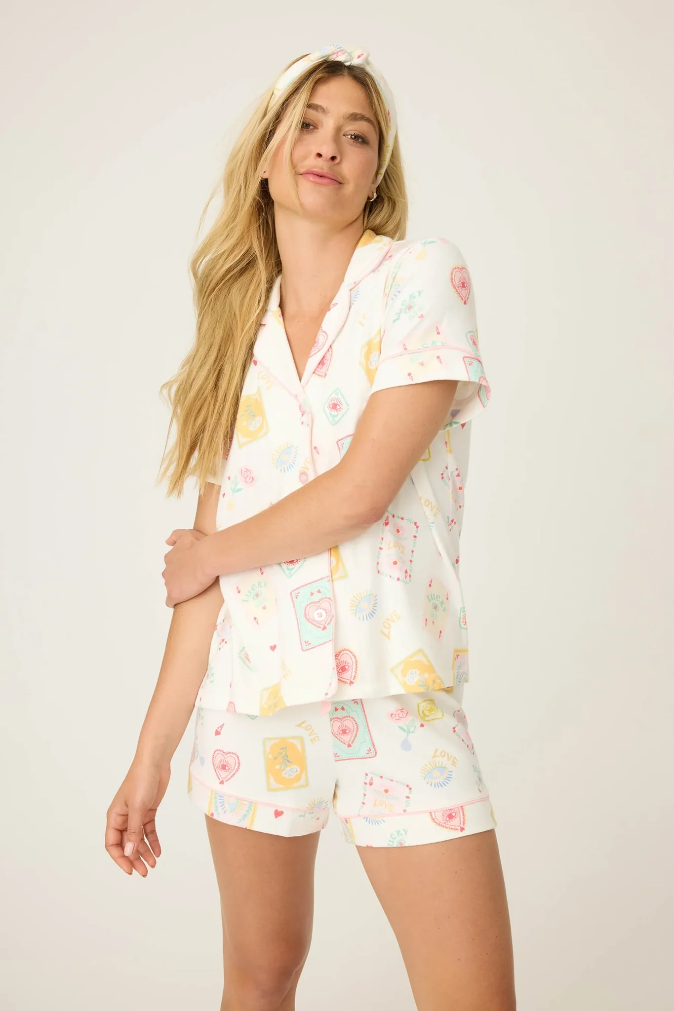 Lucky Me Tarot Card Print 3-Piece PJ Set