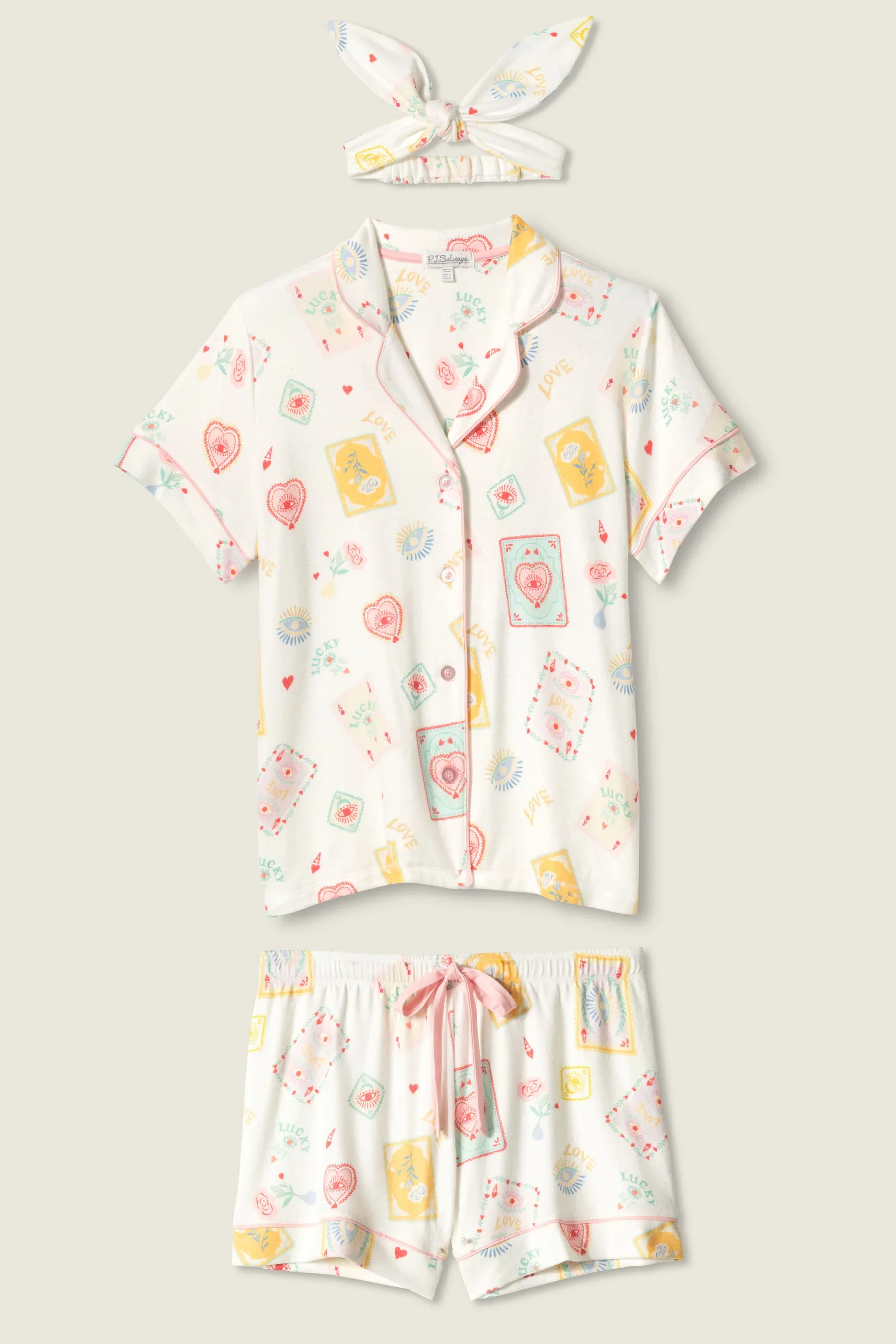 Lucky Me Tarot Card Print 3-Piece PJ Set - Image 4