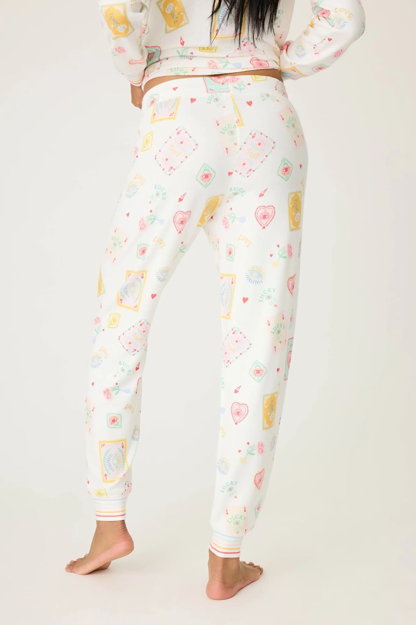 Lucky Me Tarot Card Print Jammie Pants - Image 3