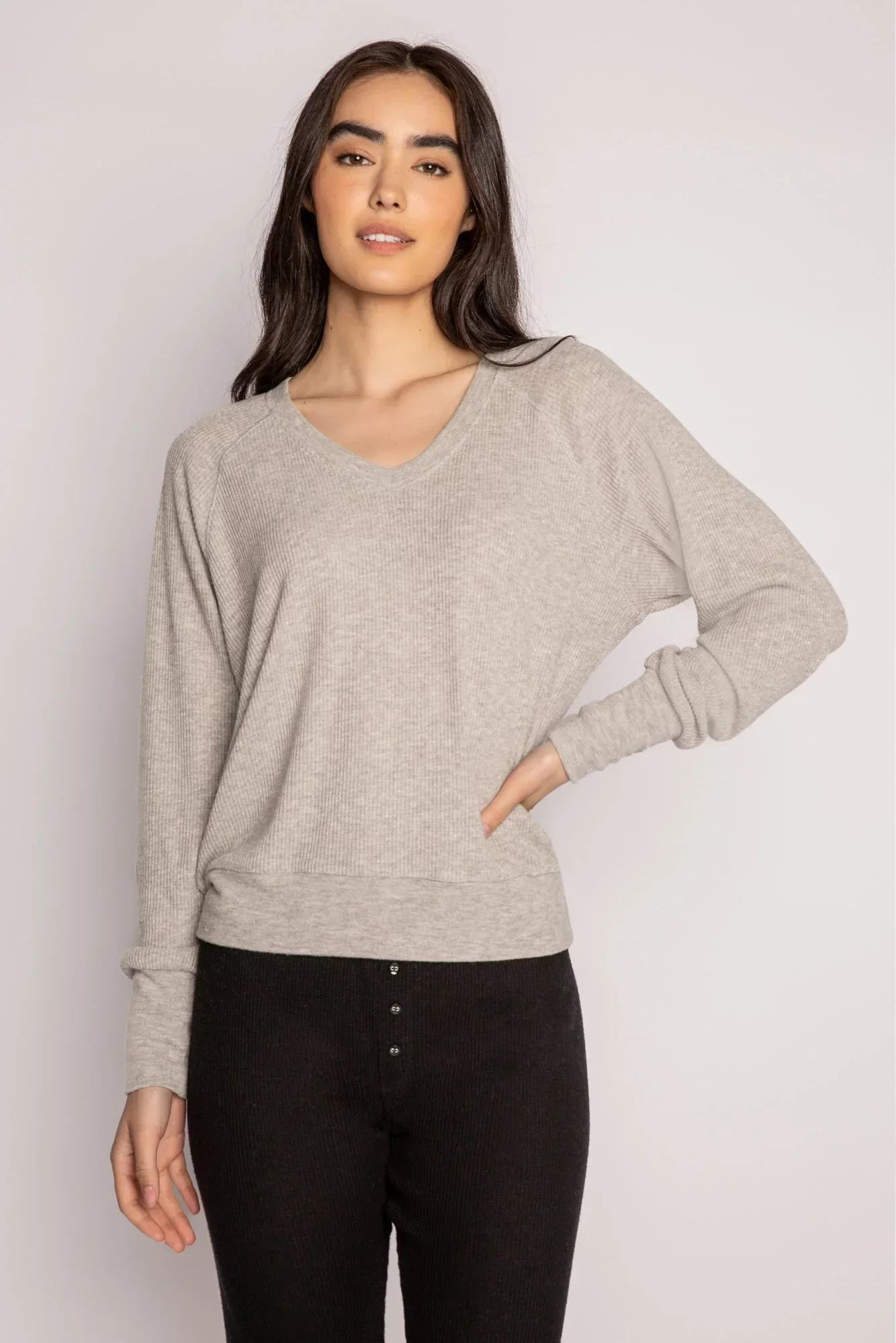 Textured Essentials Long Sleeve Top - Image 4