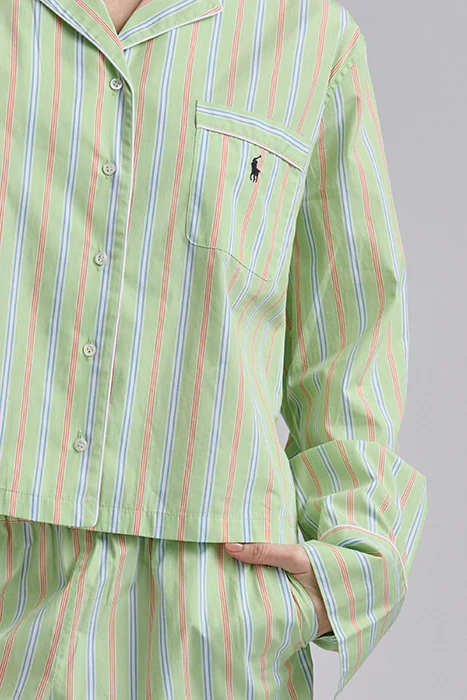Striped Poplin Long-Sleeve Pajama Set - Image 4