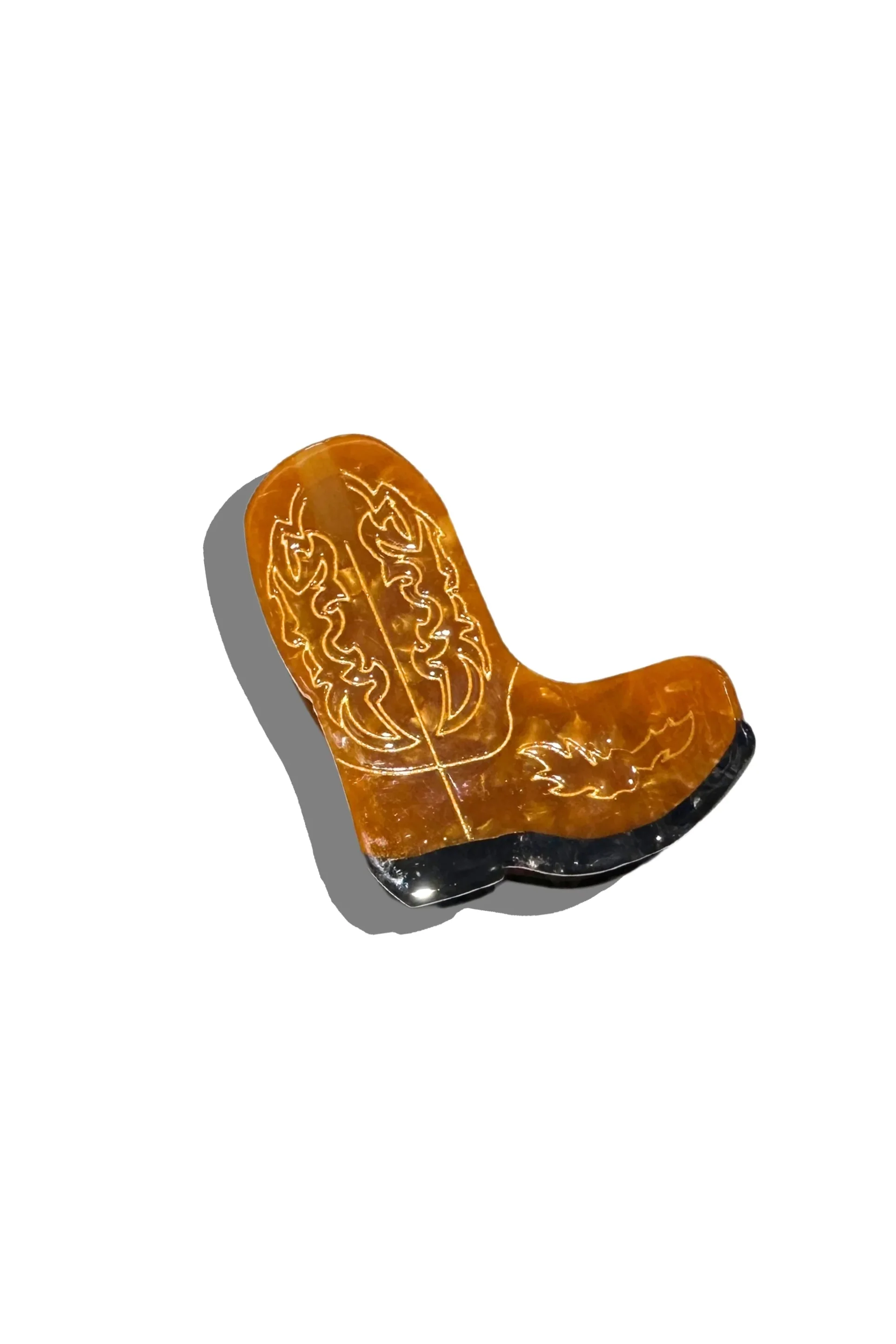 Hand-painted Cowboy Boot Claw Hair Clip