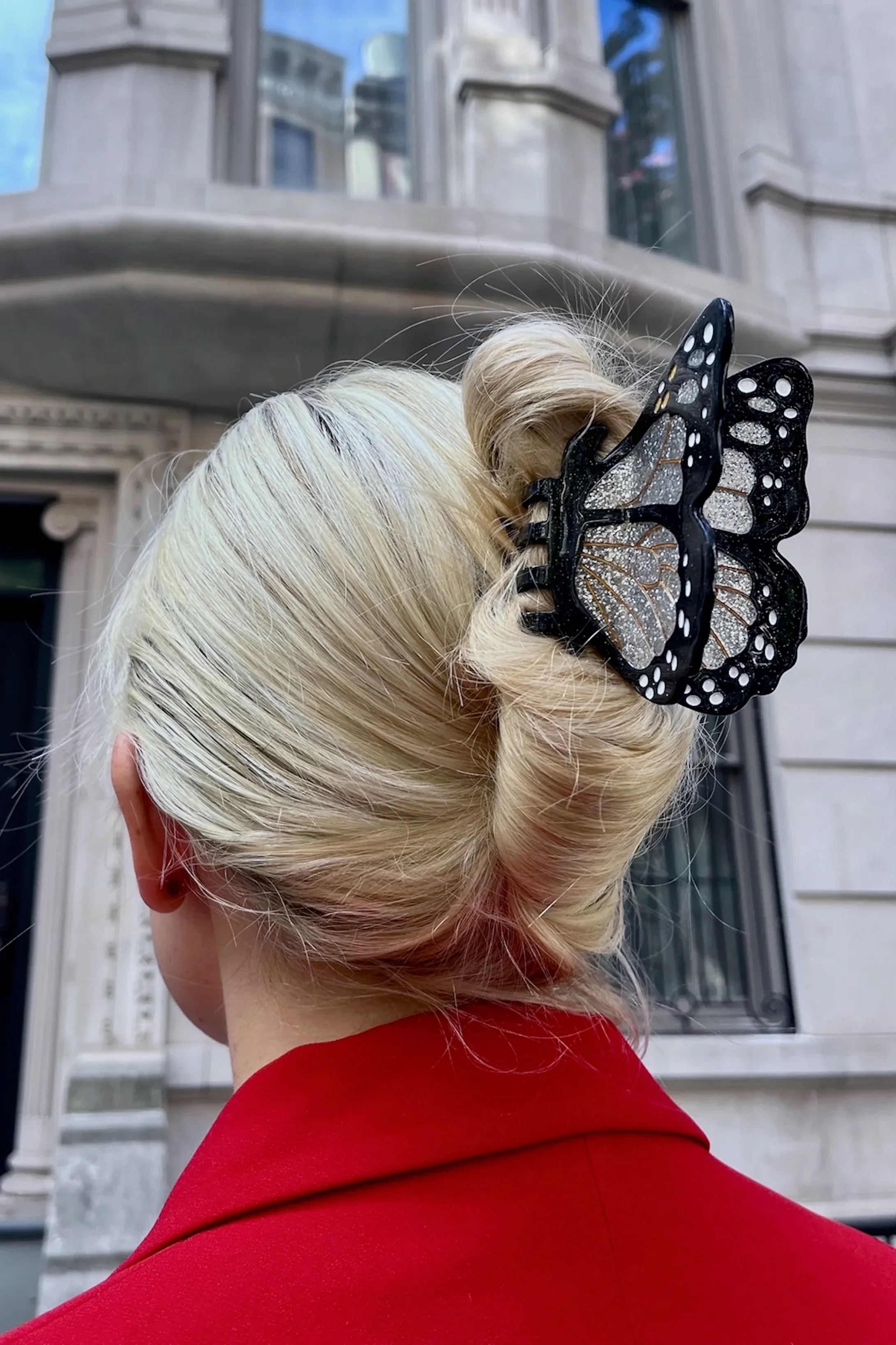 Hand-painted Limited Edition Monarch Butterfly Claw Hair Clip - Image 2