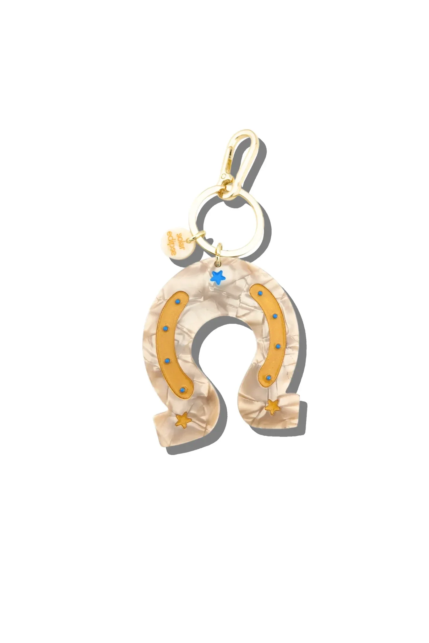 Hand-painted Lucky Horseshoe Bag Charm + Keychain