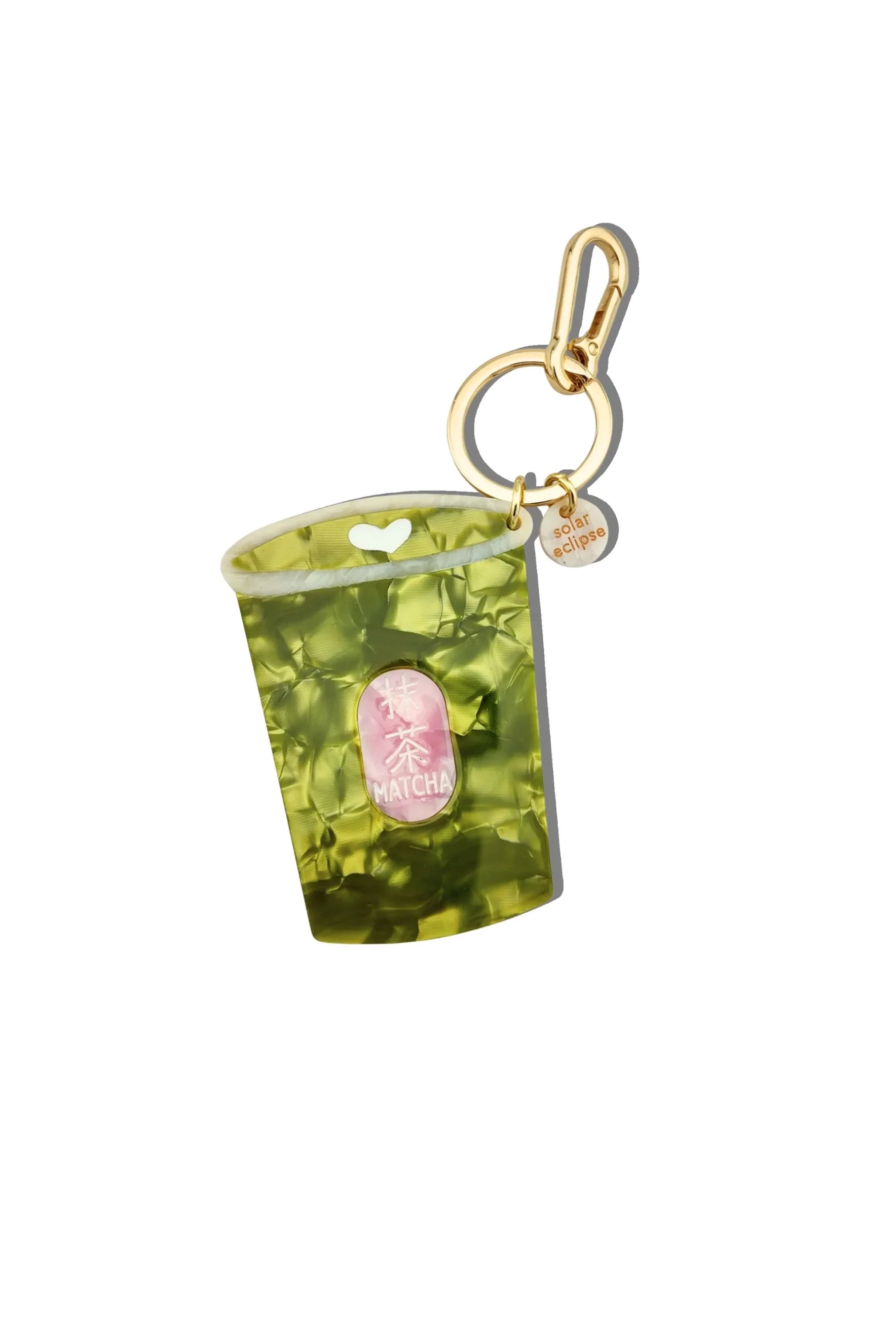 Hand-painted Matcha Bag Charm + Keychain