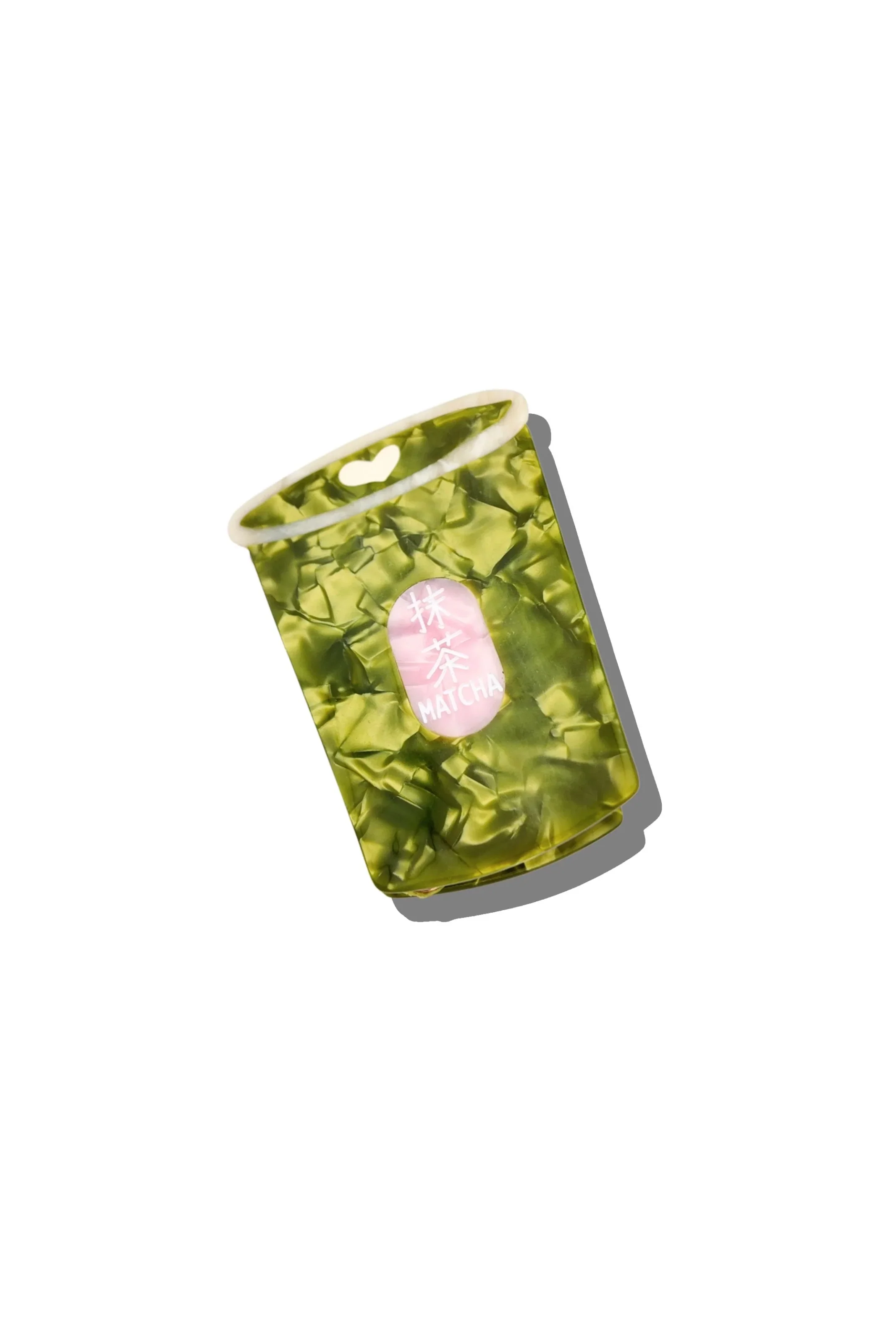 Hand-painted Matcha Claw Hair Clip