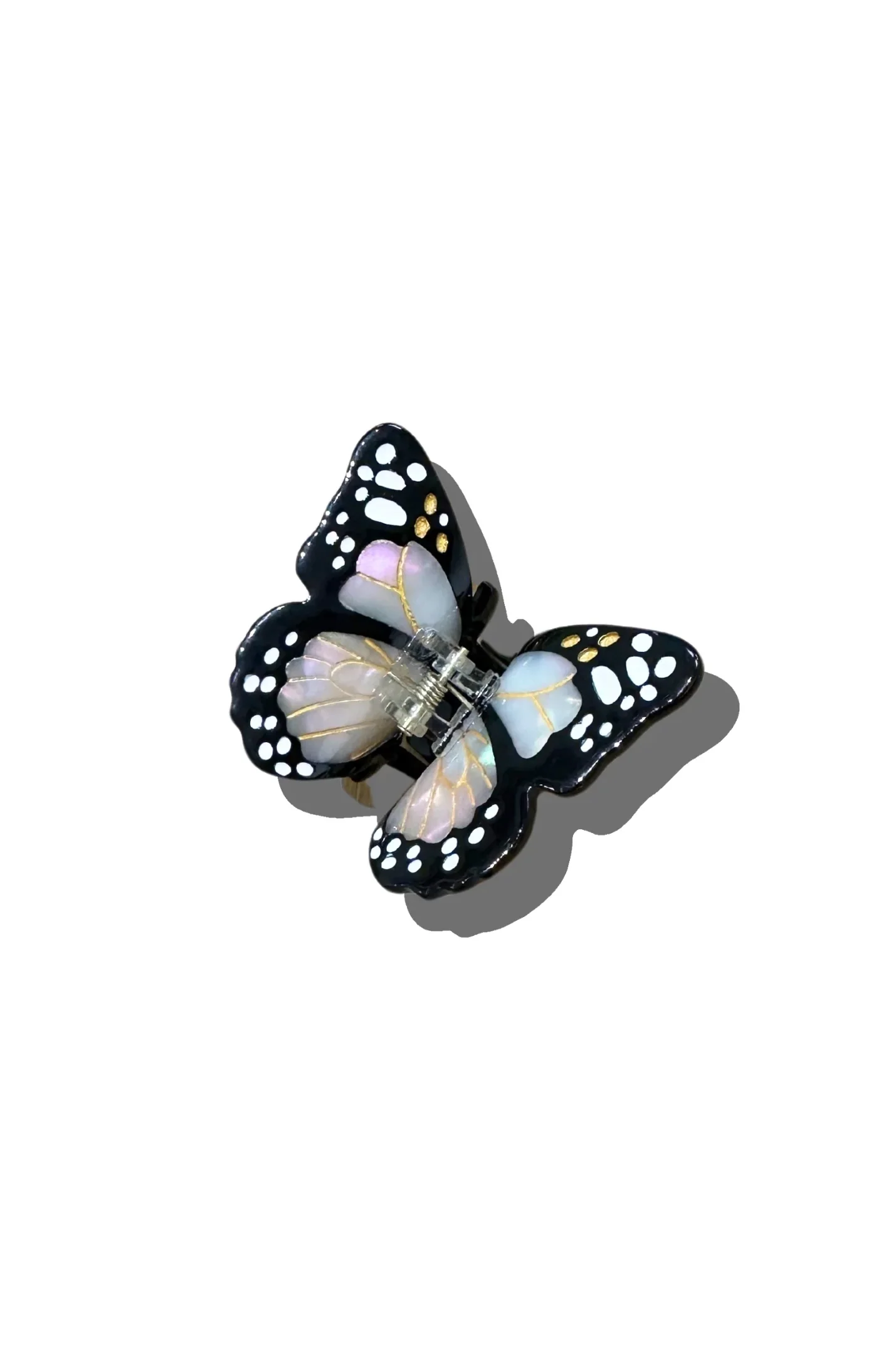 Hand-painted Mini Monarch Butterfly Claw Hair Clip